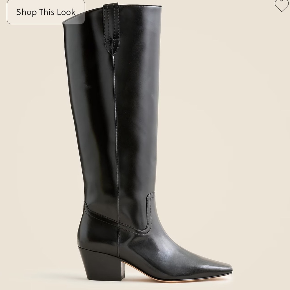 j crew New Piper square-toe knee-high boots in leather - Picture 3 of 6